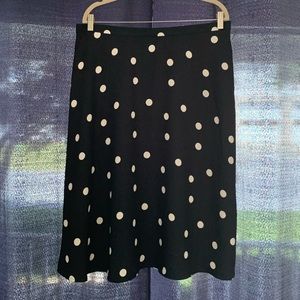 Polka Dot A-line Midi Skirt